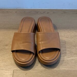 A New Day Tan Mule Sandals